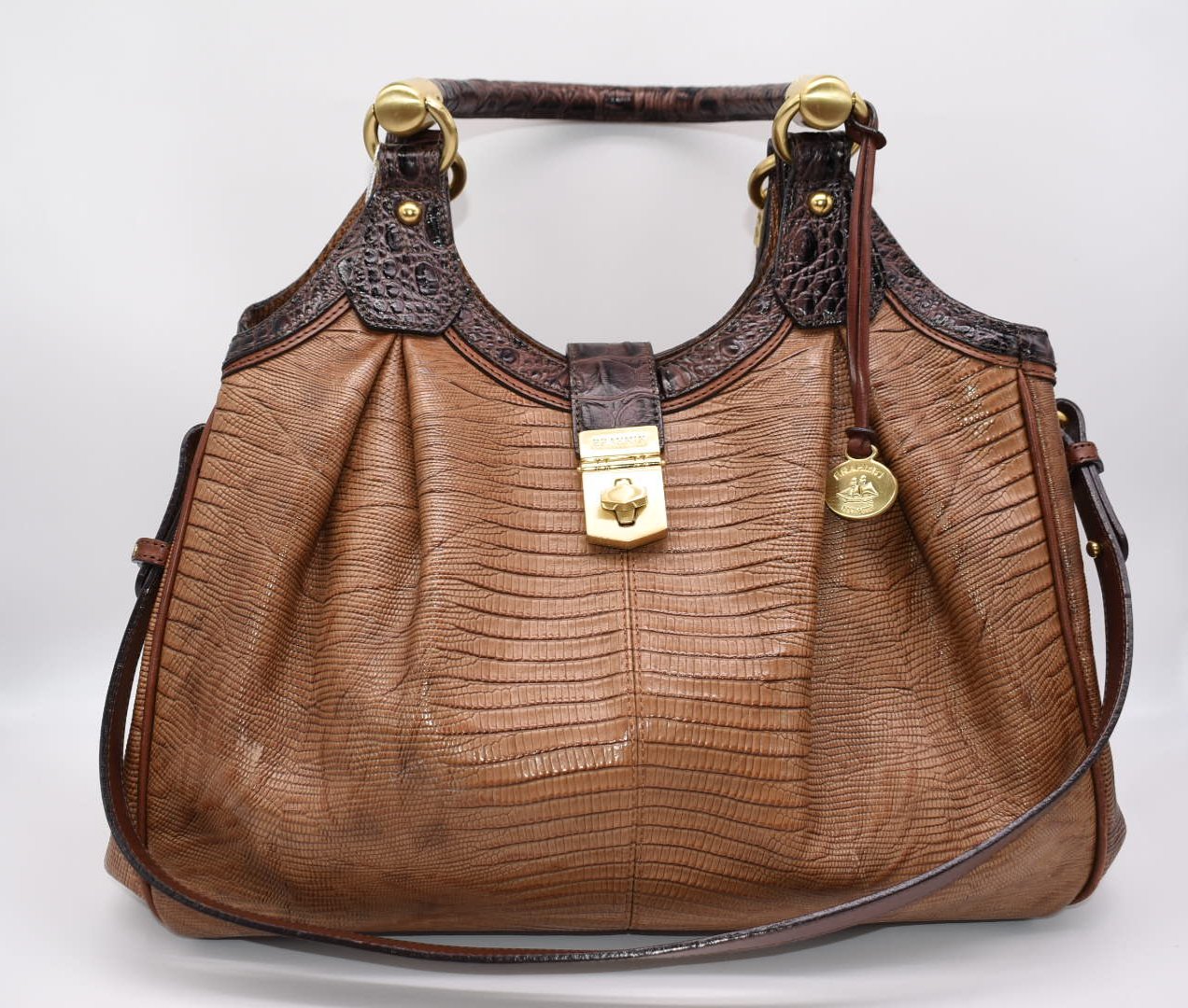 Brahmin Elisa Hobo Shoulder Bag in Tri Texture