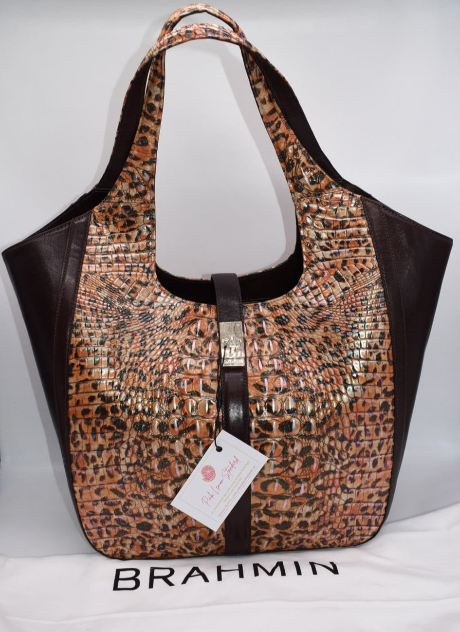 Brahmin animal cheap print handbag