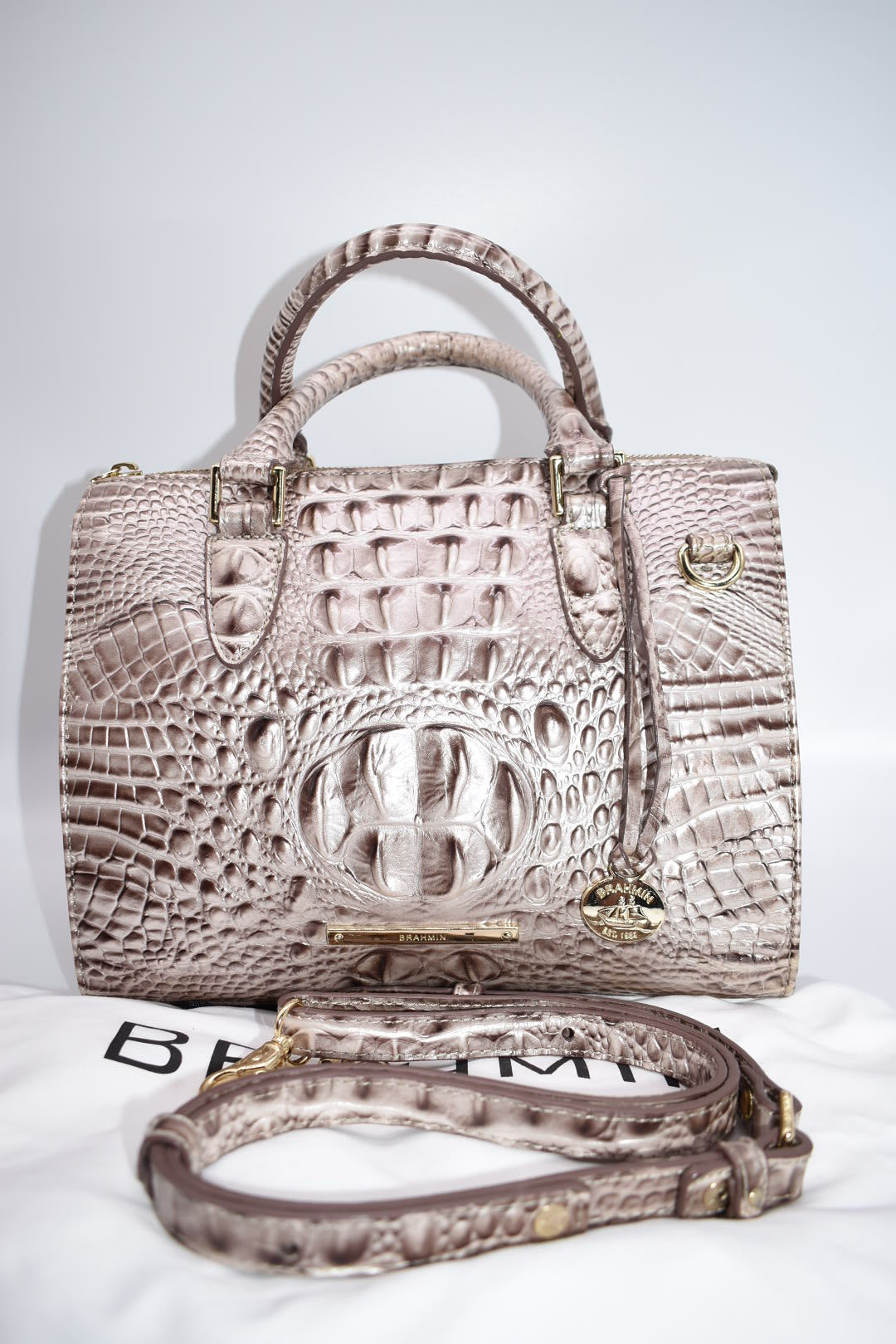 Brahmin outlet Croc Embossed Anywhere Tote