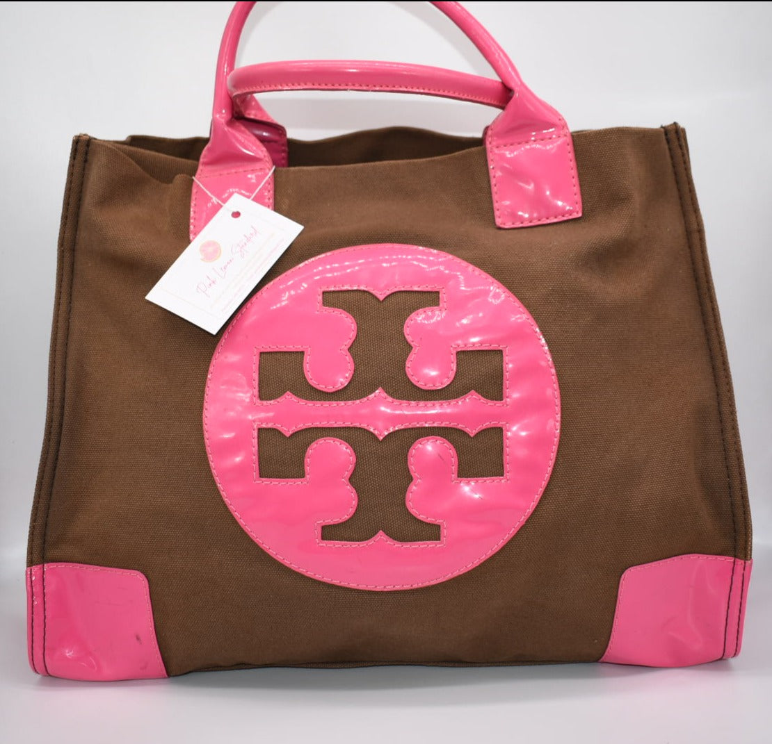 Tory Burch selling pink tote bag