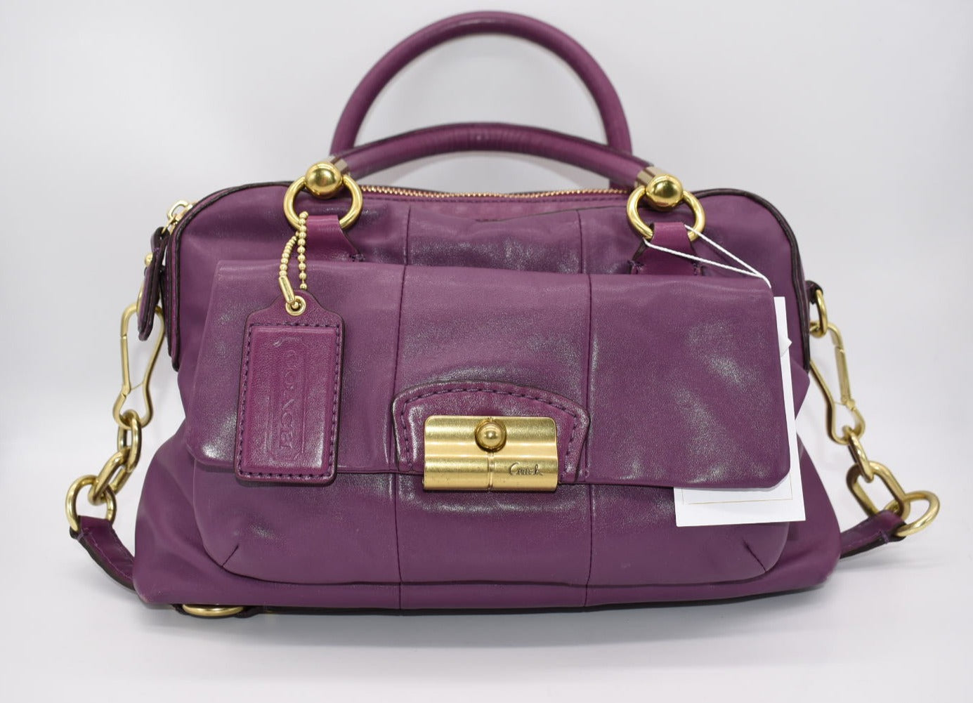 Coach Leather Satchel - 2024 Pink