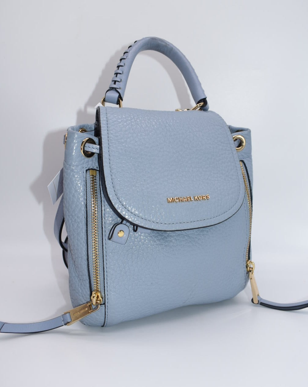 Michael kors baby blue backpack best sale