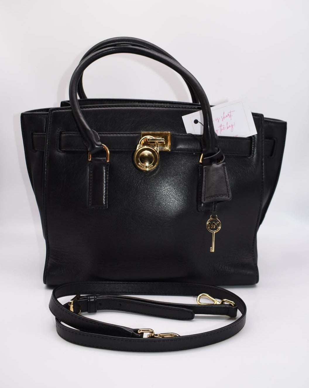 Large black michael kors purse online