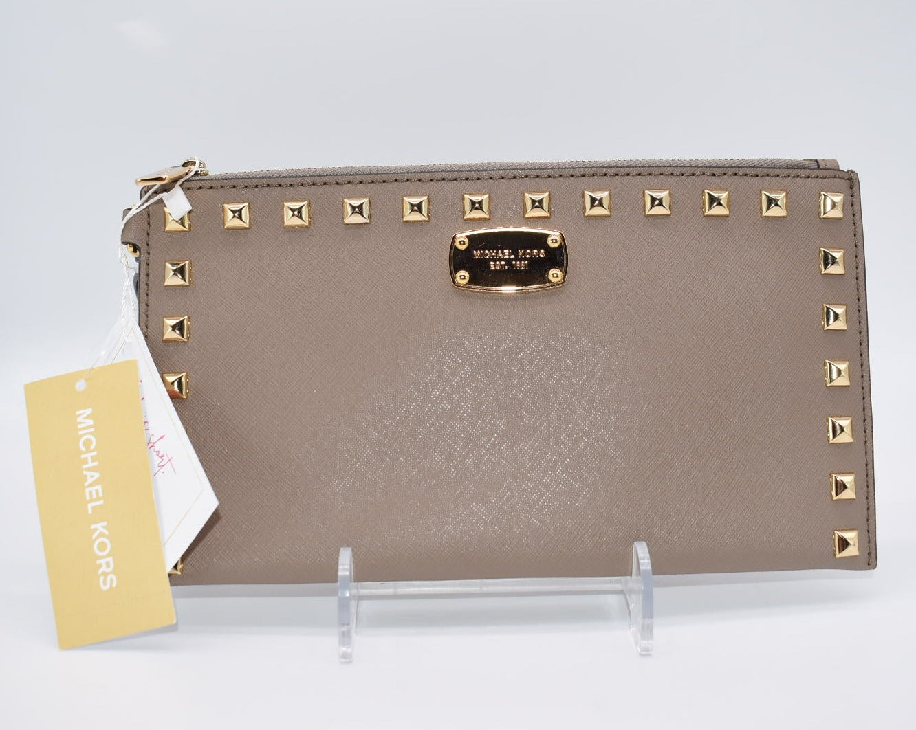 MK studded clutch hotsell