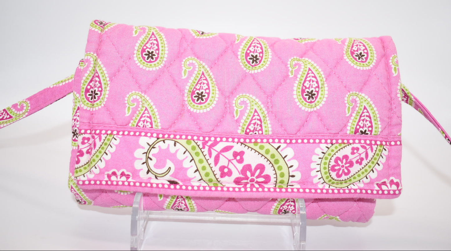 Vera Bradley Strap Wallet in "Bermuda Pink" Pattern