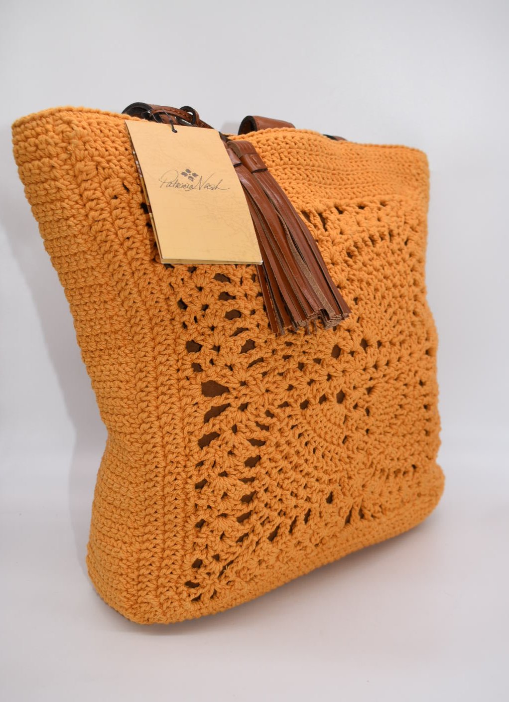 Patricia Nash Crochet Naomi Butterfly Tote Bag in Sunset