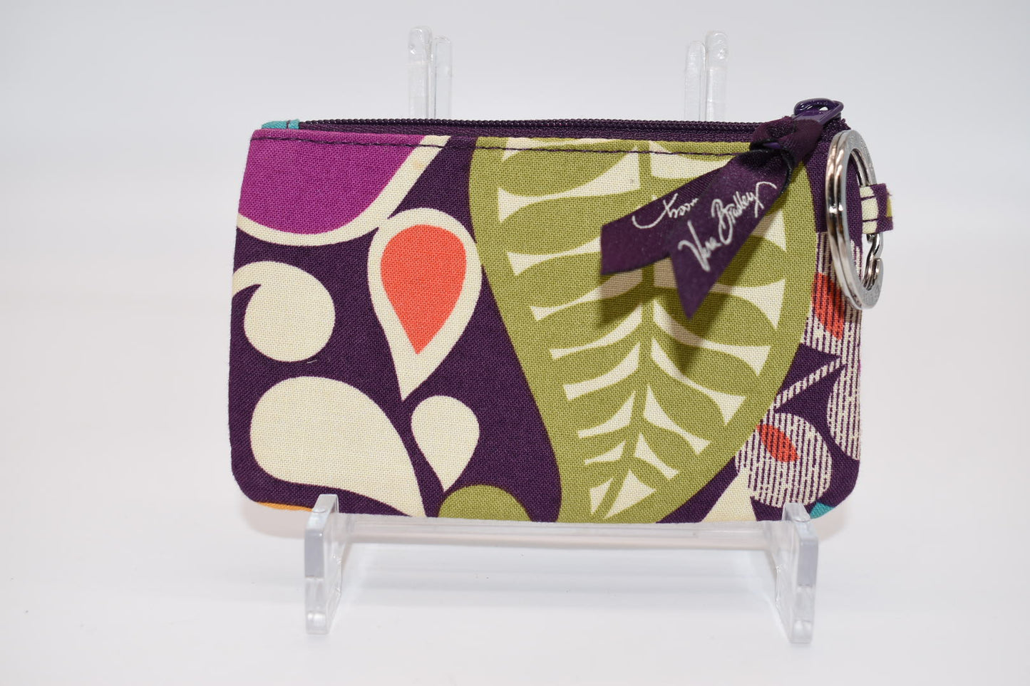 Vera Bradley Zip ID Case in "Plum Crazy" Pattern