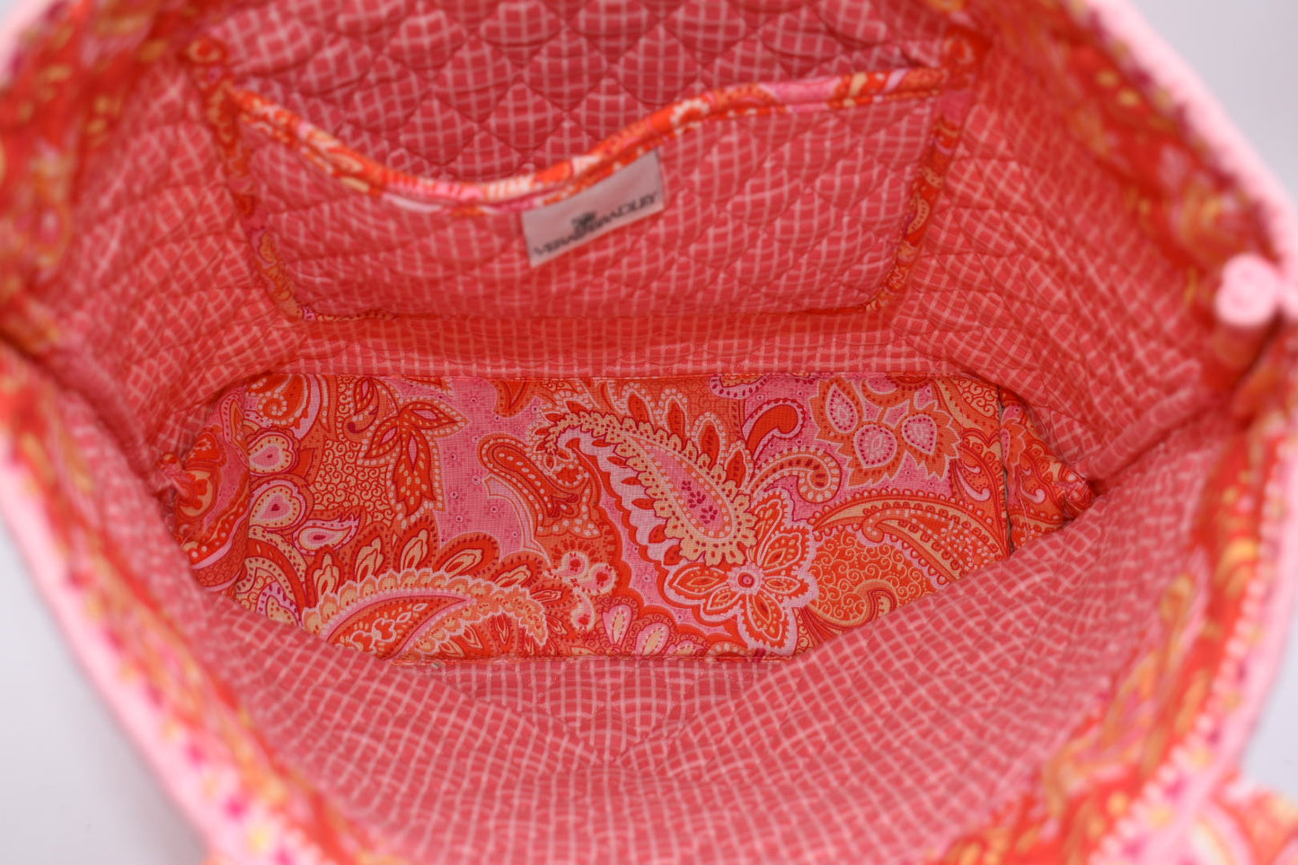 Vera Bradley Cotton Tote Bag in "Sherbet" Pattern