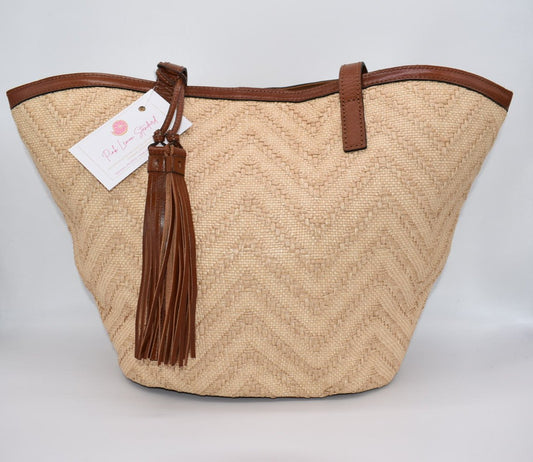 Patricia Nash Woven Marconia Tote Bag with Tassel