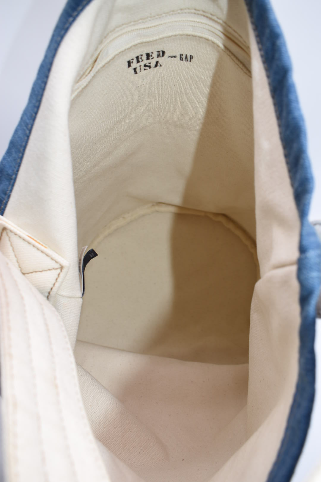 Feed Project & GAP Denim Convertible Bucket Tote Bag