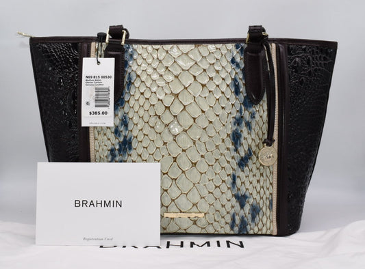 Brahmin Medium Asher Tote Bag in Glacier Carlisle