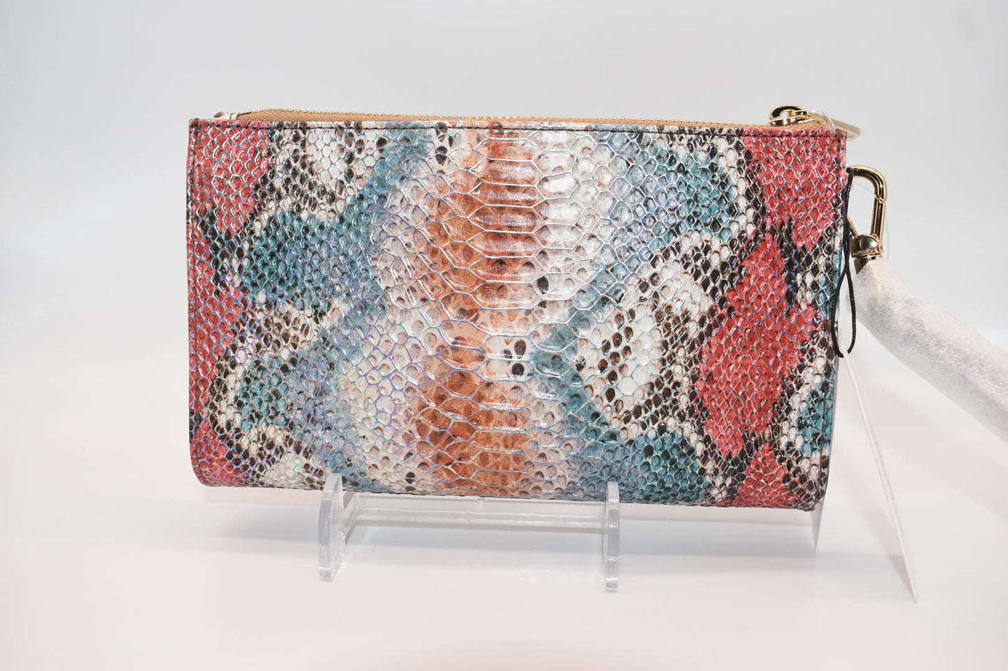 Brahmin Daisy Wristlet in Multi All Over Snake