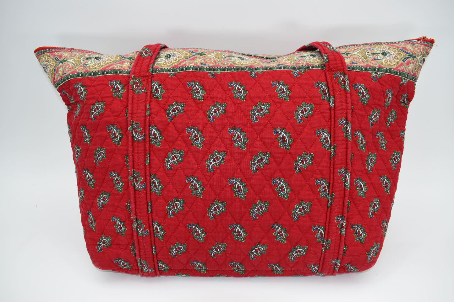 Vintage Vera Bradley Miller Travel Tote Bag in "Red - 1991" Pattern