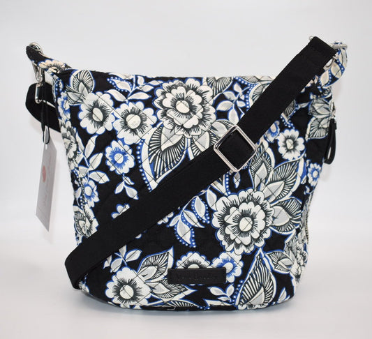 Vera Bradley Carson Small Hobo Crossbody Bag in Snow Lotus