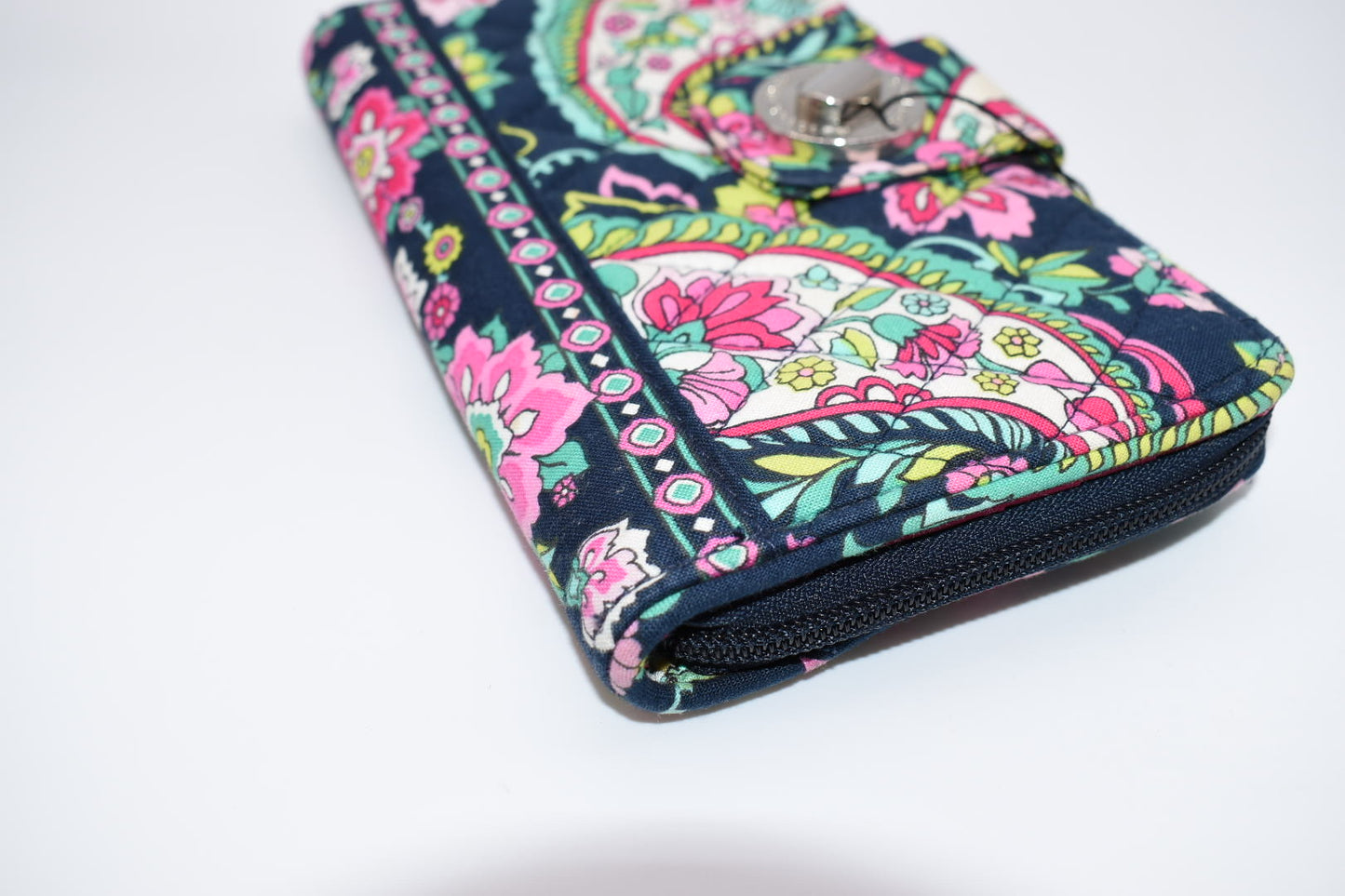 Vera Bradley Turnlock Wallet in "Petal Paisley" Pattern