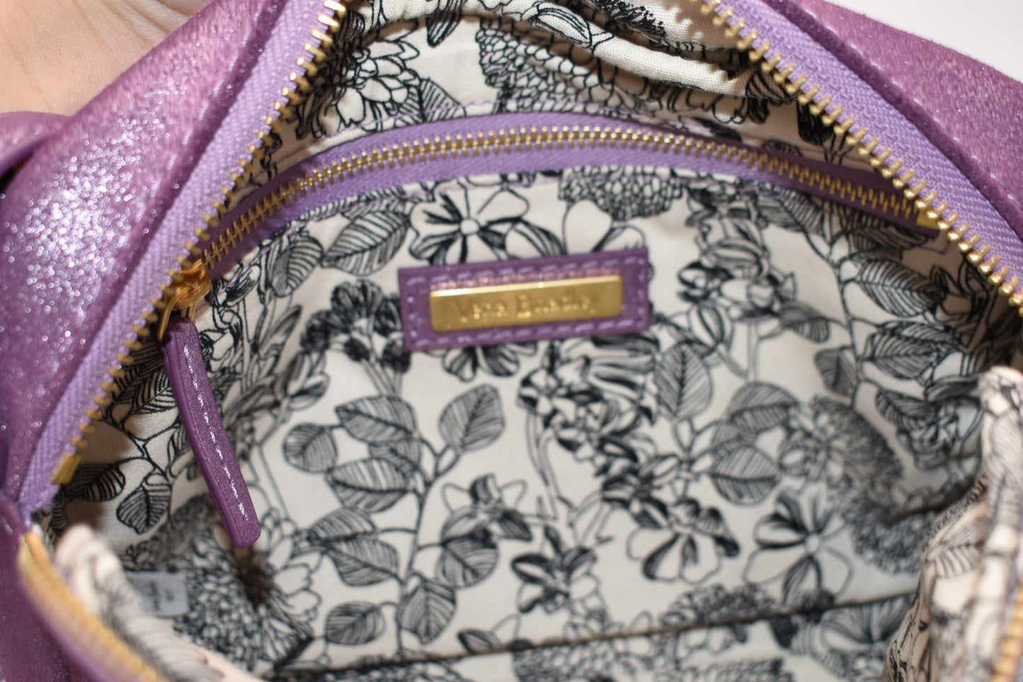 Vera Bradley Mallory RFID Petite Crossbody Bag in Lilac Shimmer