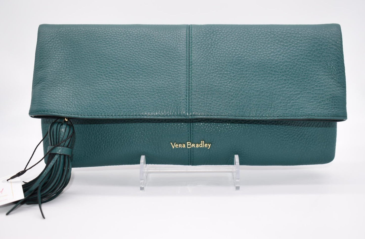 Vera Bradley Elise Leather Clutch in Forest Green