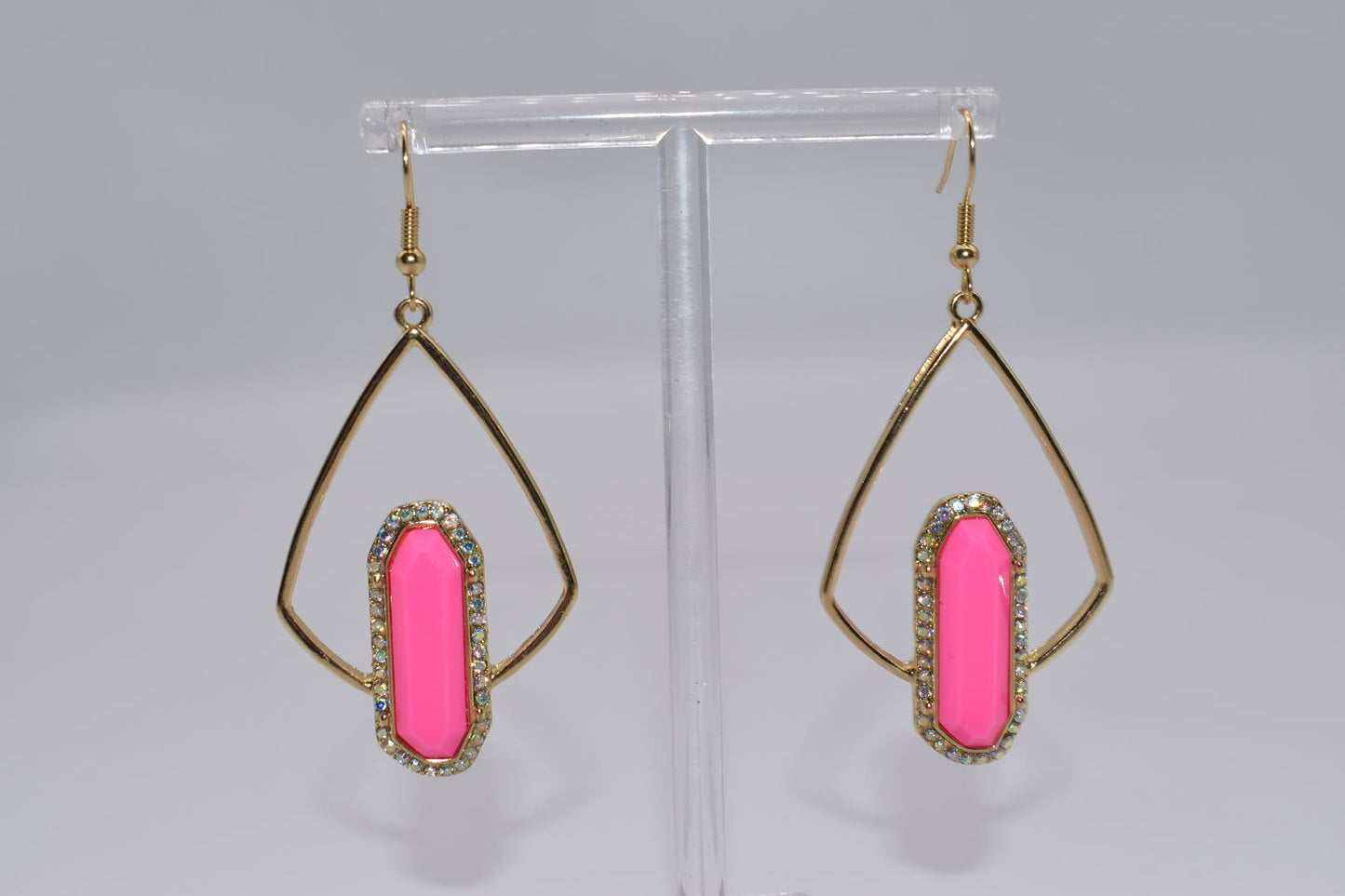 Statement Earrings: You're a Gem Hot Pink Stone Drop Earrings
