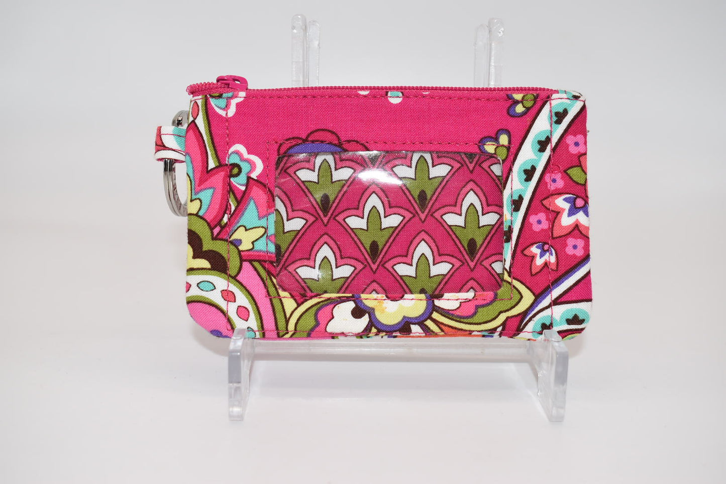 Vera Bradley Zip ID Case in "Pink Swirls" Pattern