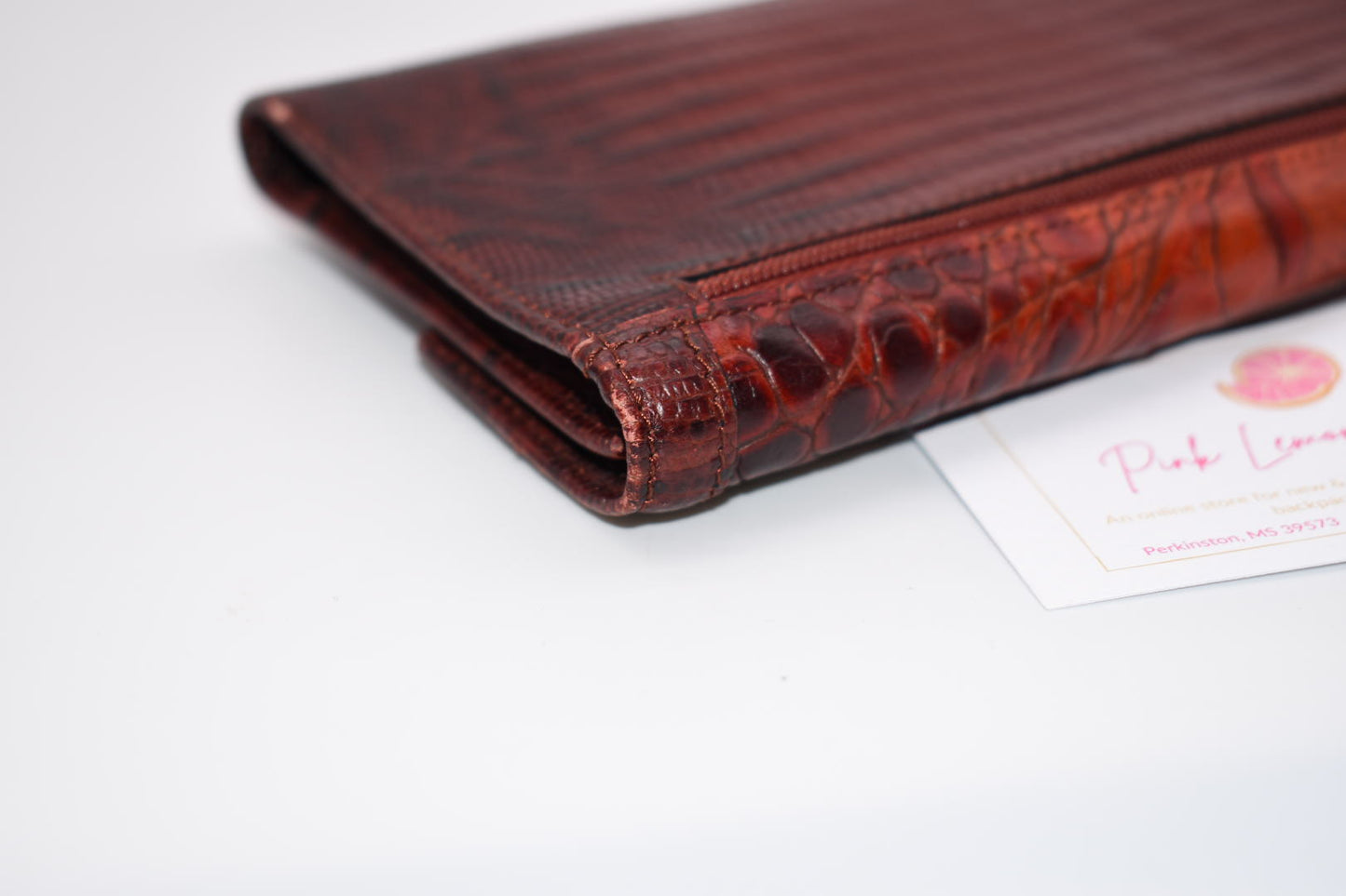 Vintage Brahmin Soft Checkbook Wallet in Brick Melbourne