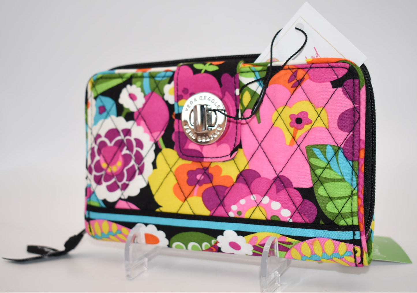 Vera Bradley Turnlock Wallet in "Va Va Bloom" Pattern