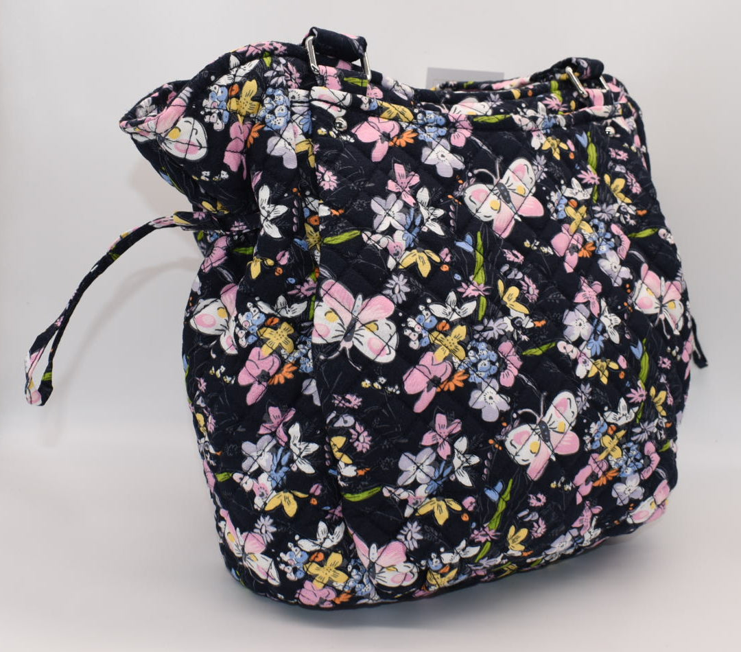 Vera Bradley Glenna Satchel Bag in "Bloom Boom Navy" Pattern