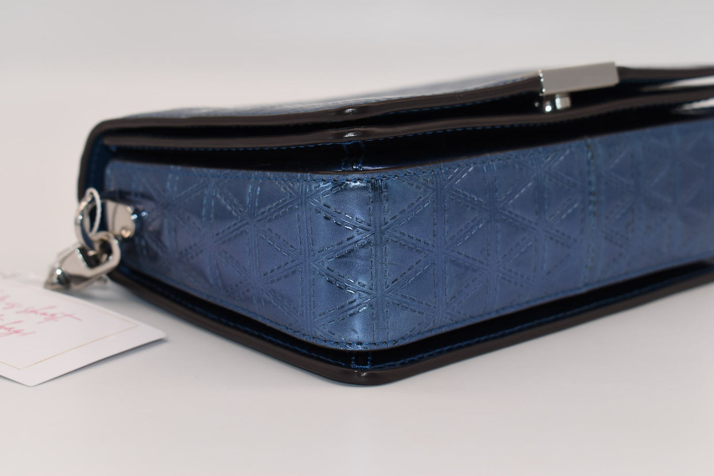 Michael Kors Jade Medium Gusset Clutch-Chain Crossbody in Steel Blue