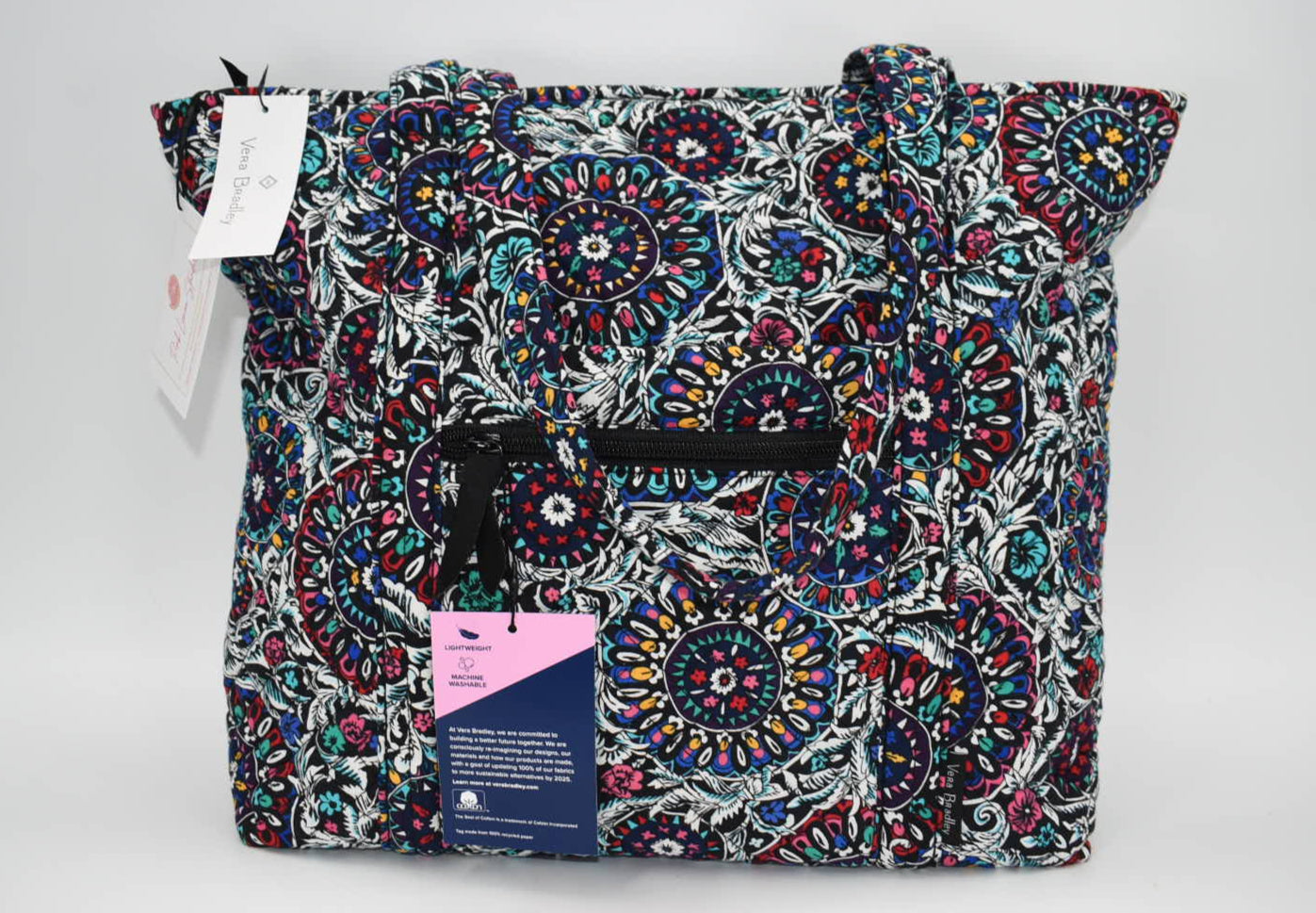 Vera Bradley Large Vera Tote Bag in "Stained Glass Medallion" Pattern