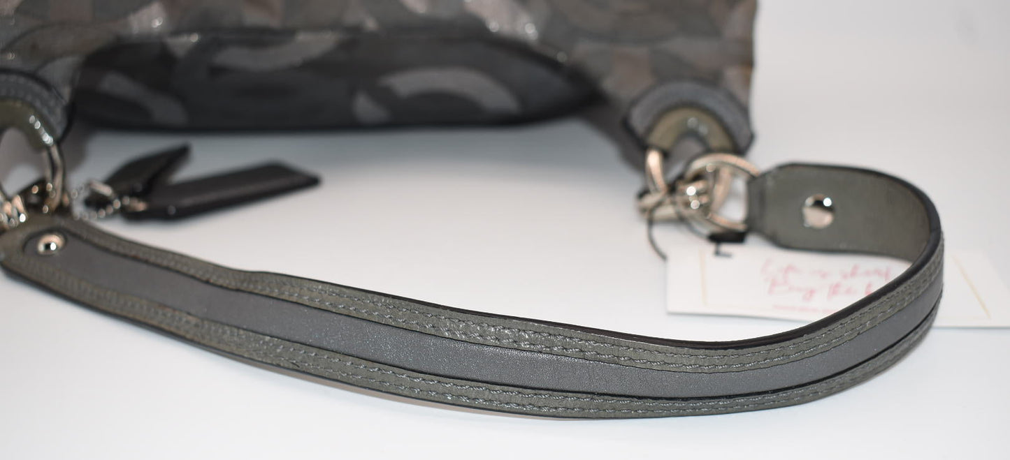 Coach Kristin Signature C Shoulder Bag in Metallic Gray