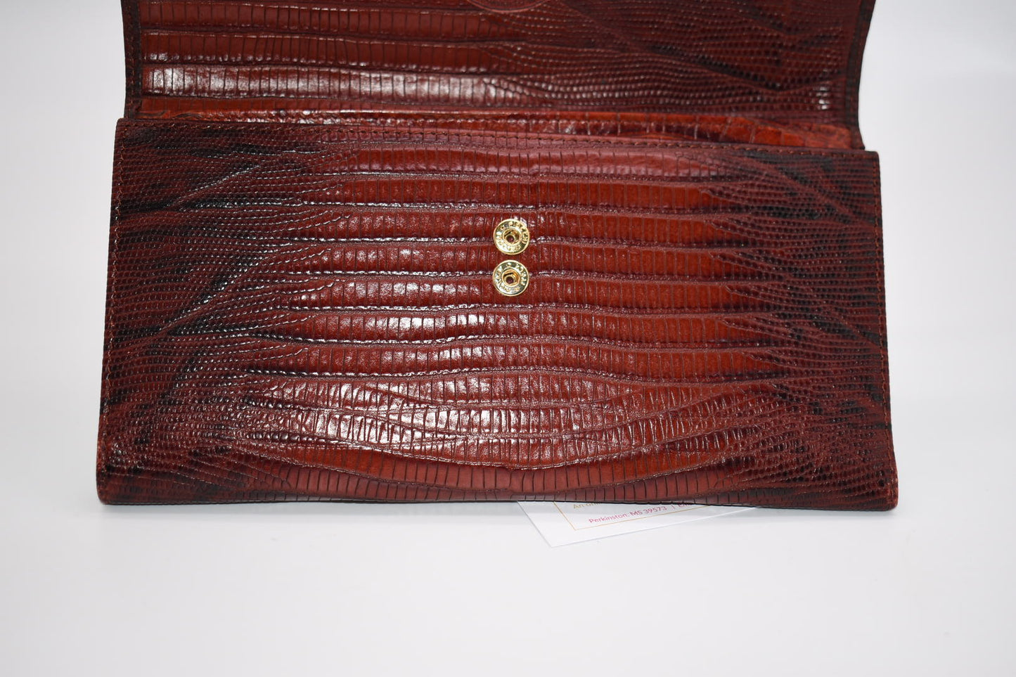 Vintage Brahmin Soft Checkbook Wallet in Brick Melbourne