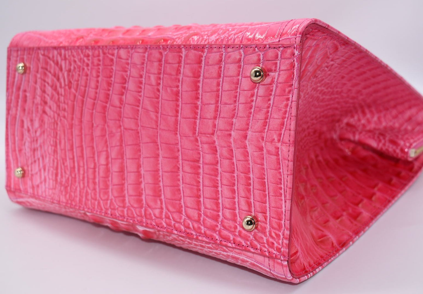 Brahmin Caroline Satchel Bag in Pink Cosmo Melbourne