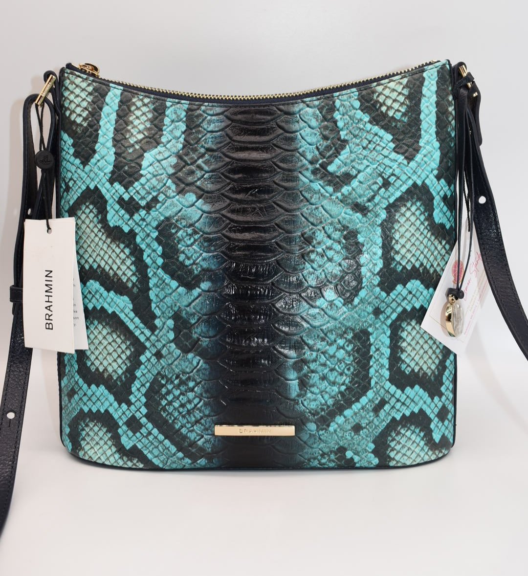 Brahmin Katie Crossbody Bag in Blue Waterford