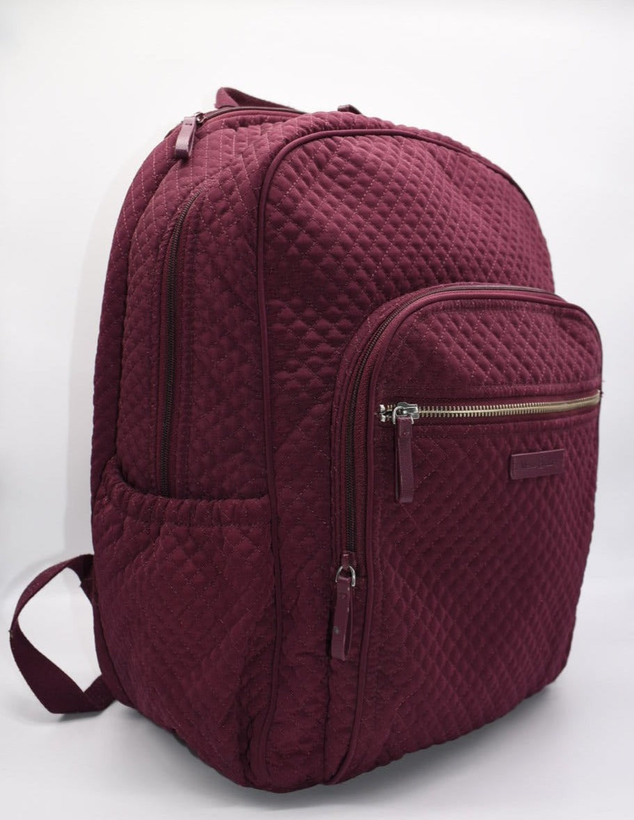 Vera Bradley Microfiber Campus Backpack in "Mulled Wine"