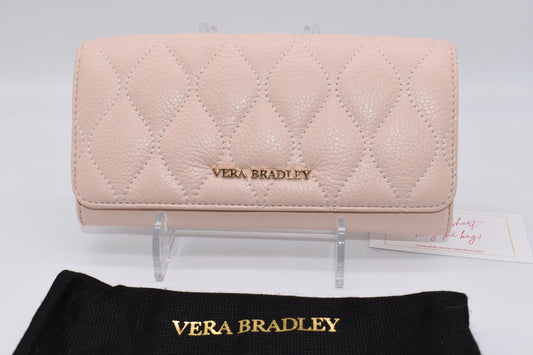 Vera Bradley Quilted Leather Georgia Wallet in Nude