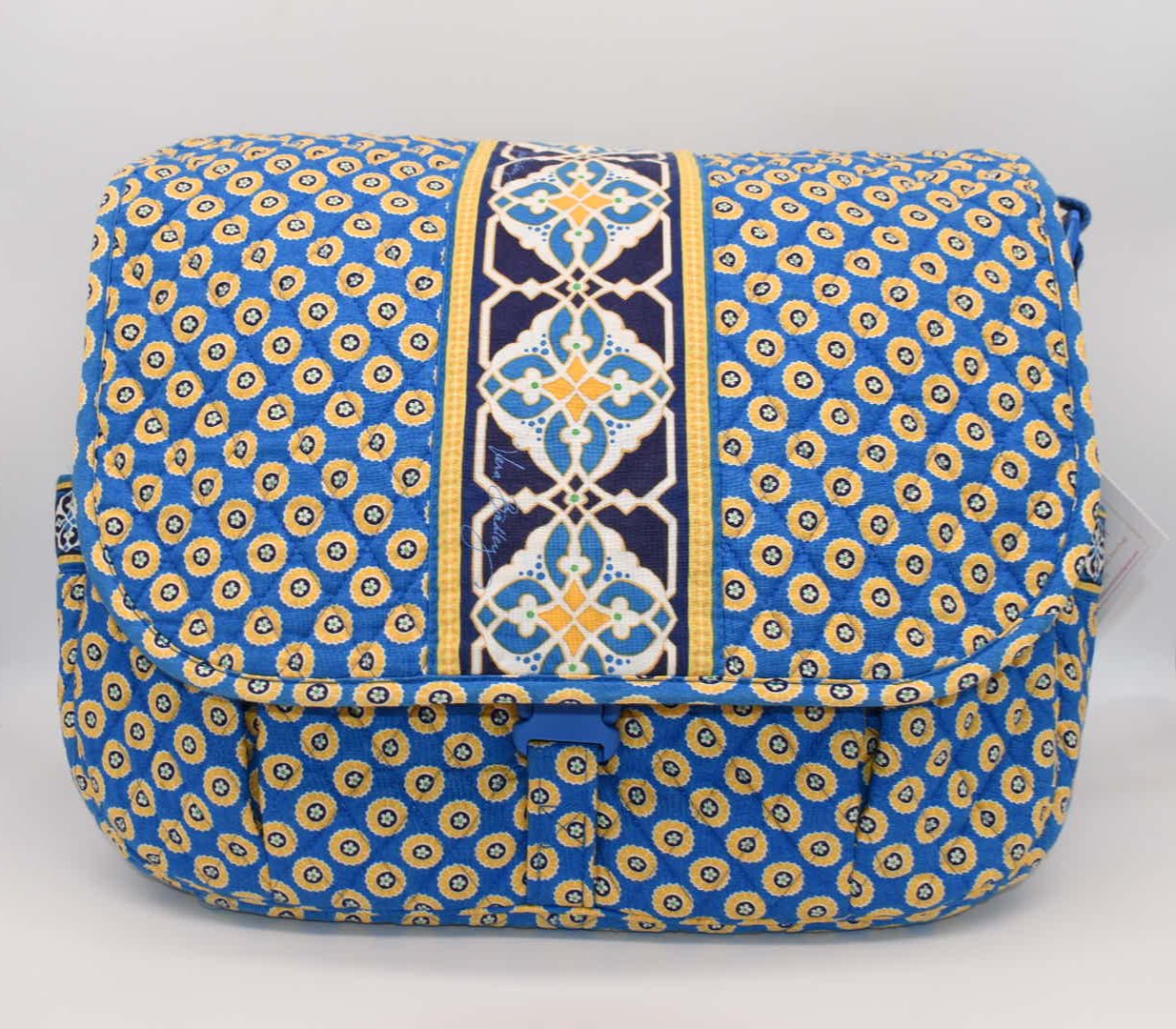 Vera Bradley Messenger/Laptop Bag in "Riviera Blue" Pattern