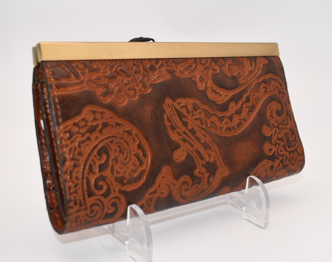 Patricia Nash Cauchy Wallet in Tooled Rust