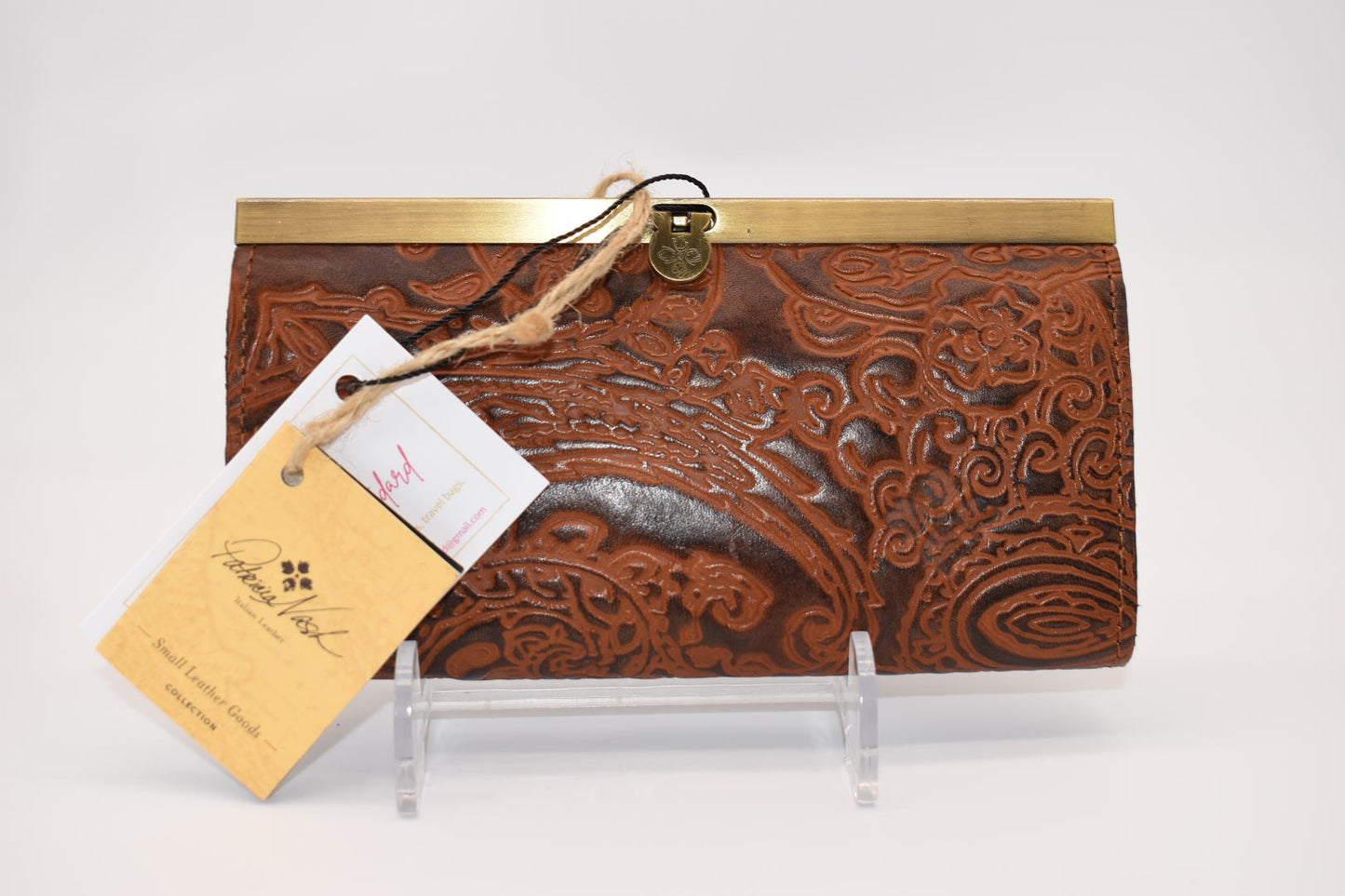 Patricia Nash Cauchy Wallet in Tooled Rust