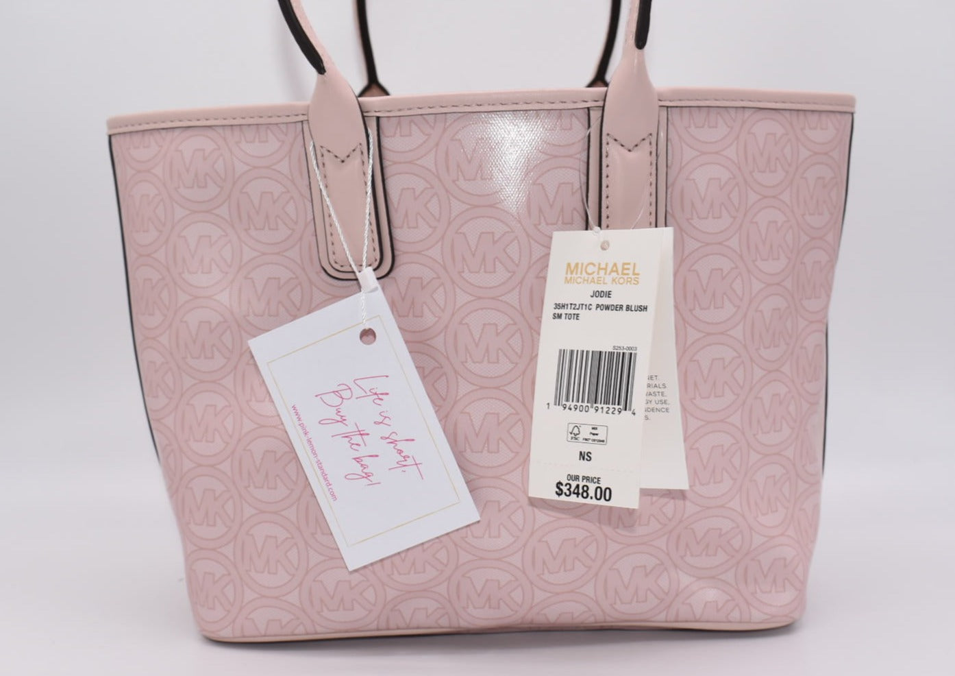 MICHAEL KORS 35H1T2JT1C Jodie deals Small Logo Jacquard Tote Bag In Powder Blush