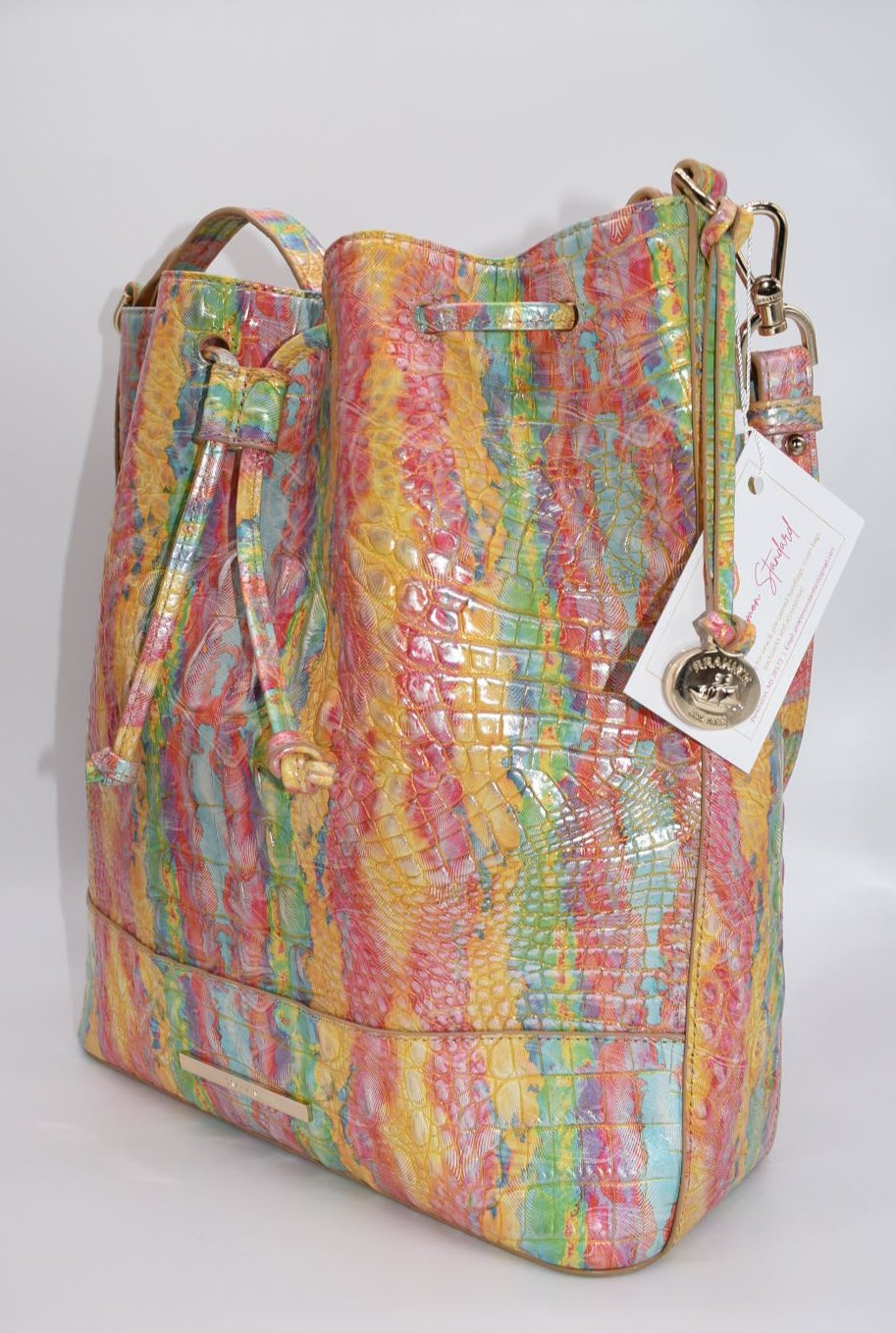 Brahmin Marlowe Bucket Bag in Saltwater Taffy