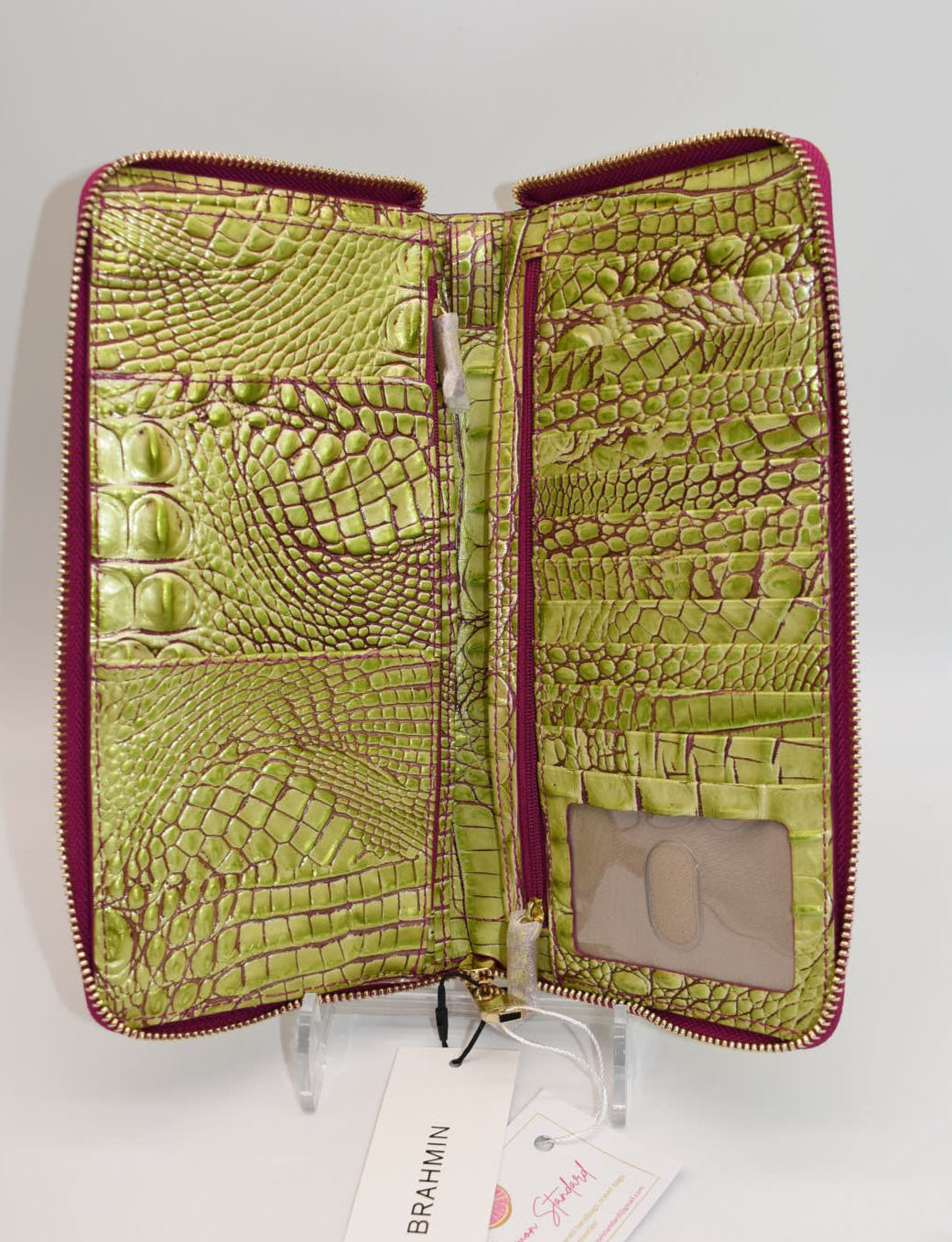 Brahmin Skyler Clutch/ Wallet in Limeade Melbourne