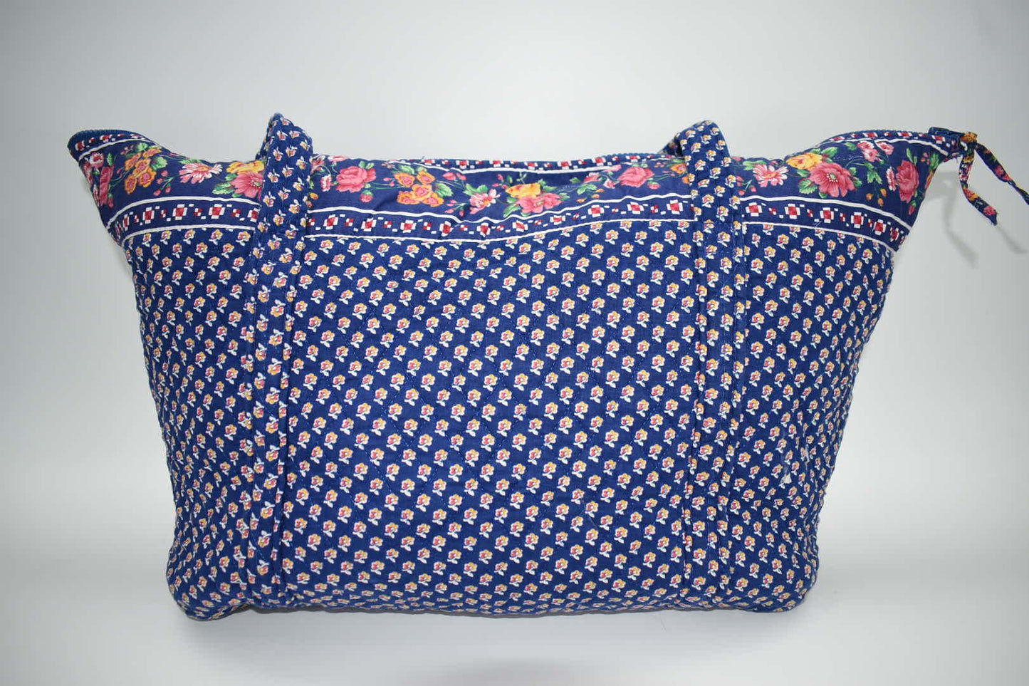 Vintage Vera Bradley Miller Travel Tote Bag in "Royal - 1992" Pattern