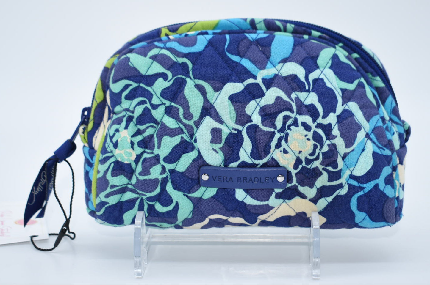 Vera Bradley Small Cosmetic Bag in "Katalina Blue" Pattern