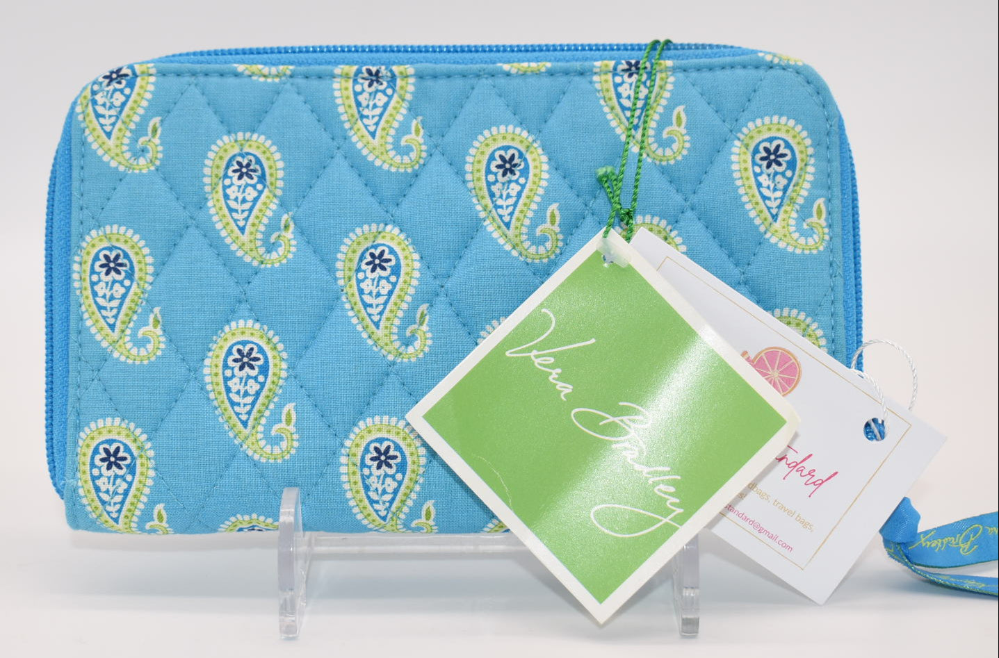 Vera Bradley Zip Around Wallet in "Bermuda Blue - 2005"