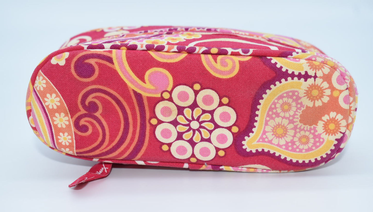 Vera Bradley Brush & Pencil Zip Case in "Raspberry Fizz" Pattern