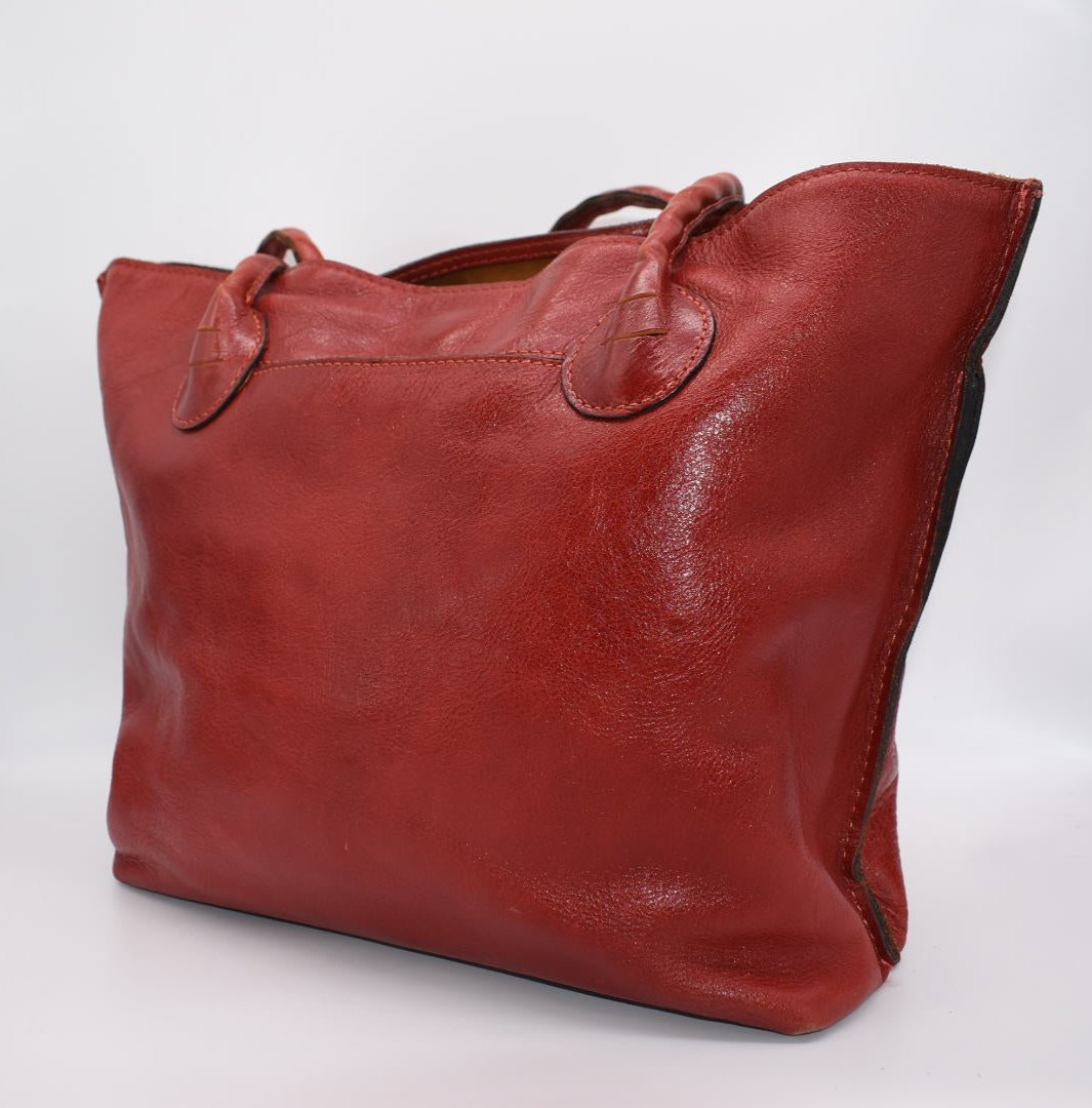 Patricia Nash Eastleigh Tote Bag in Distressed Red Leather