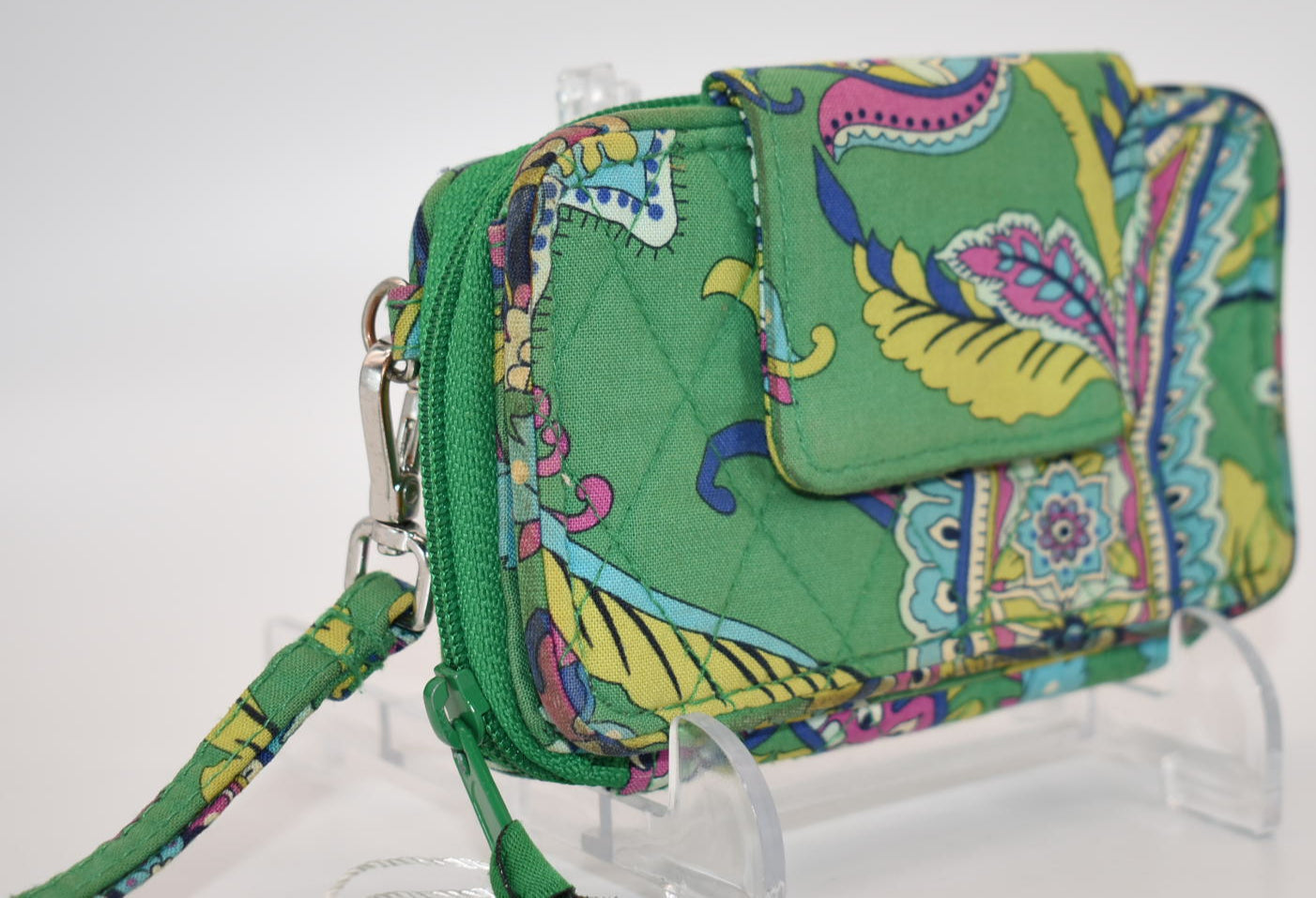 Vera Bradley Smartphone Wristlet in "Emerald Paisley" Pattern