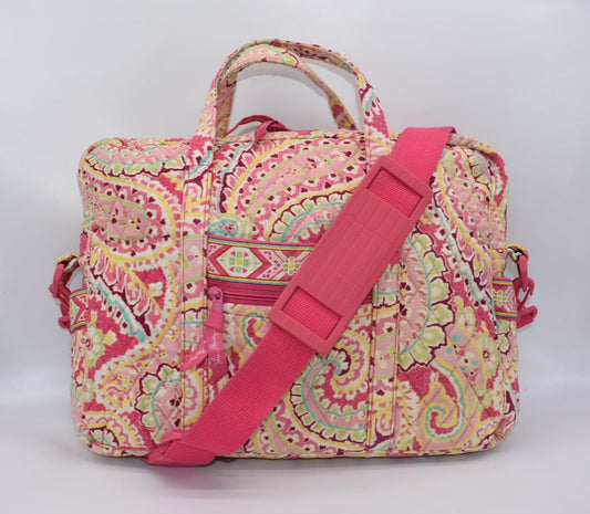 Vera Bradley Laptop /Commuter Bag in "Capri Melon" Pattern