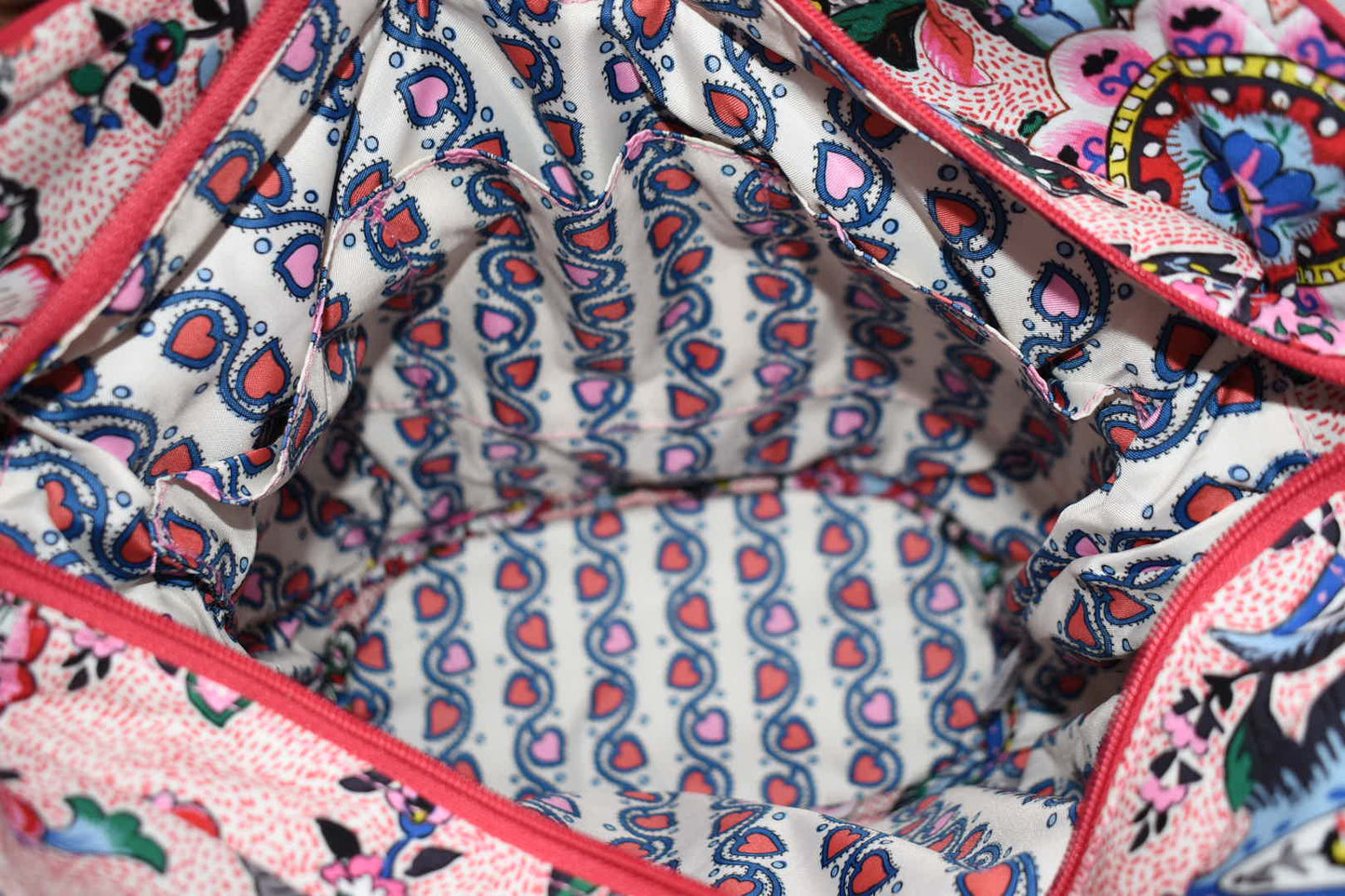 Vera Bradley Glenna Satchel Bag in "Stitched Flowers" Pattern