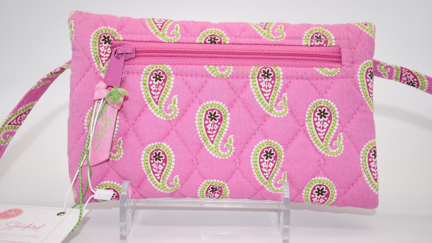 Vera Bradley Strap Wallet in "Bermuda Pink" Pattern