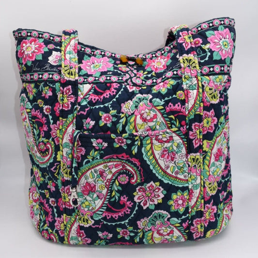 Vera Bradley Large Vera Tote Bag in "Petal Paisley" Pattern